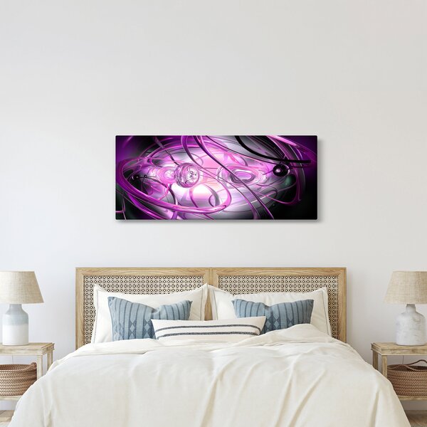 Obraz krásnej fialovej abstrakcie (120x50 cm)