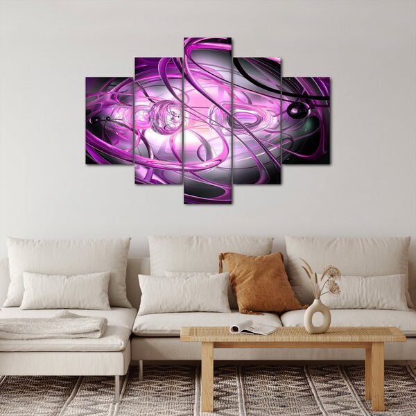 Obraz krásnej fialovej abstrakcie (150x105 cm)