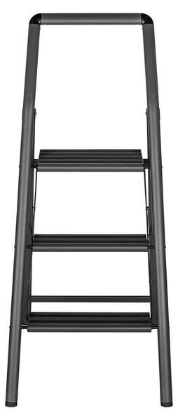 Sivé schodíky Wenko Compact, výška 114,5 cm