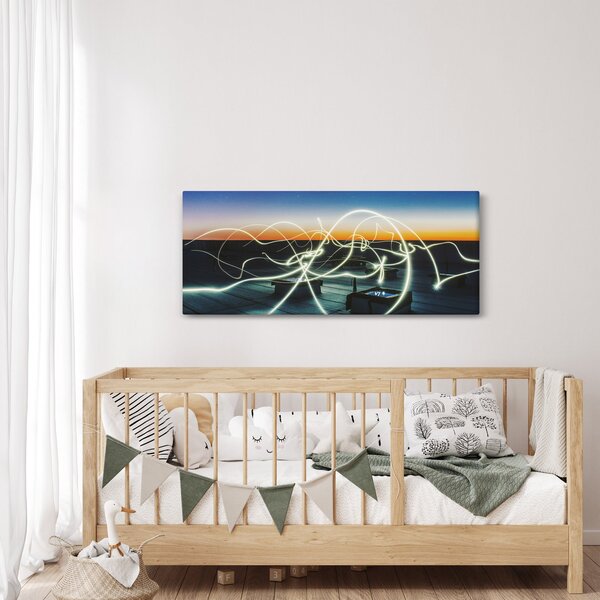 Obraz - pohľad na oblohu zo strechy (120x50 cm)