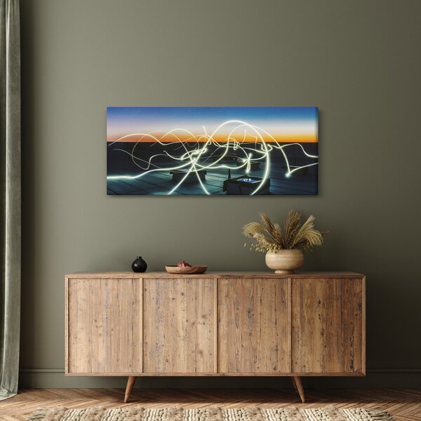 Obraz - pohľad na oblohu zo strechy (120x50 cm)