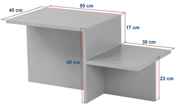 KONFERENČNÝ STOLÍK, čierna, kompozitné drevo, 80/40/40 cm MID.YOU - Online Only obývacie izby, Online Only