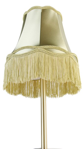 Klasická stolná lampa mosadz s tienidlom Granny zelená 30 cm - Simplo