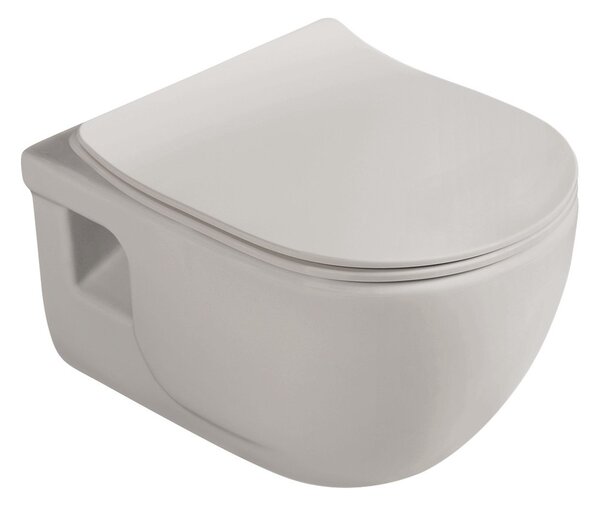 Sapho Sapho, AVVA Slim WC sedátko s pomalým zatváraním, latte matná, 100787-114
