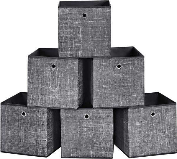 SONGMICS Úložné boxy Fora šedé - 6 kusů
