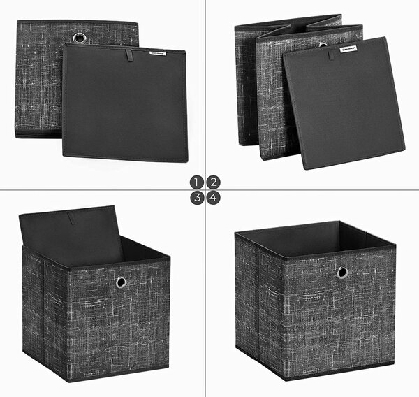 SONGMICS Úložné boxy Fora šedé - 6 kusů