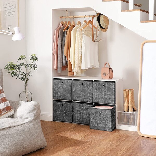 SONGMICS Úložné boxy Fora šedé - 6 kusů