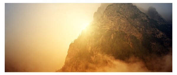 Obraz hory v hmle (120x50 cm)