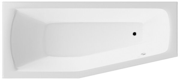 Aqualine, OPAVA vaňa 160x70x44cm bez nožičiek, ľavá, biela, C1670