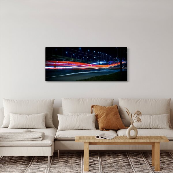 Obraz nočného mesta (120x50 cm)