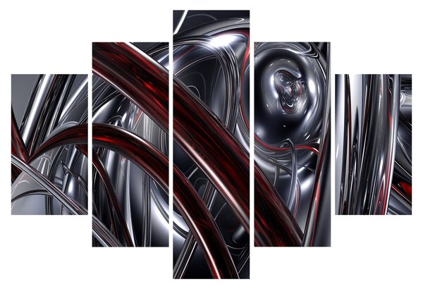 Obraz sivej abstrakcie (150x105 cm)