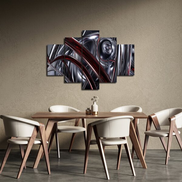 Obraz sivej abstrakcie (150x105 cm)