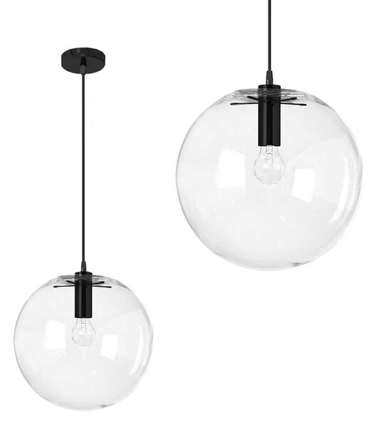 Toolight - Závesné svietidlo Lassi 25cm APP307-1CP, E27, čierna, OSW-00359