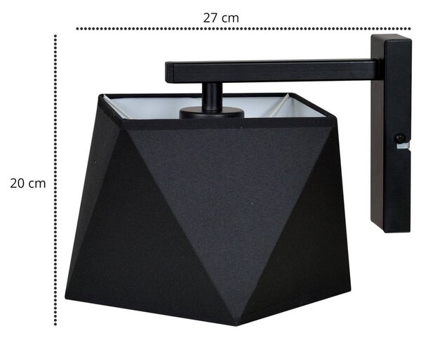 Nástenné svietidlo Diamond, 1x textilné tienidlo (výber z 5 farieb)