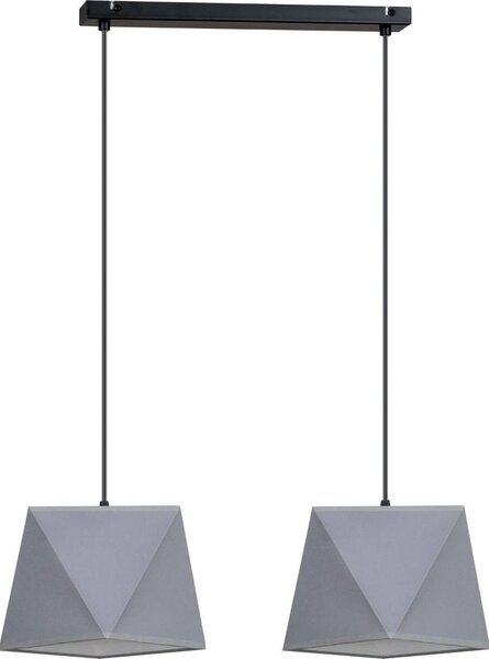 Závesné svietidlo Diamond, 2x textilné tienidlo (mix 5 farieb), (výber z 2 farieb konštrukcie)