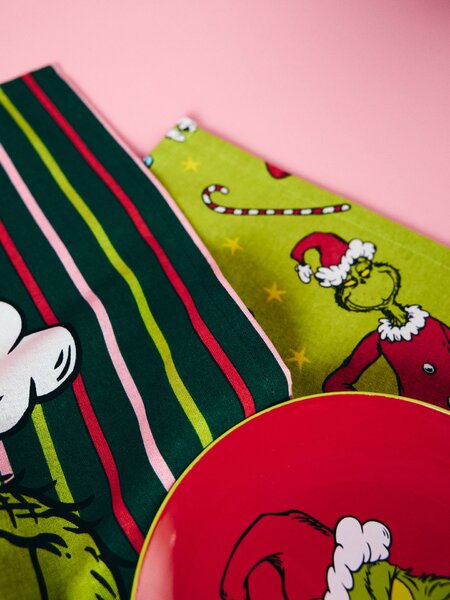 Sinsay - Vianočné kuchynské utierky Grinch 2 pack - viacfarebná