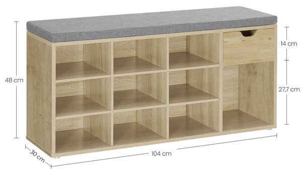 Dekorstudio Skrinka na topánky s podsedákom - dub artisan - LHS024B88
