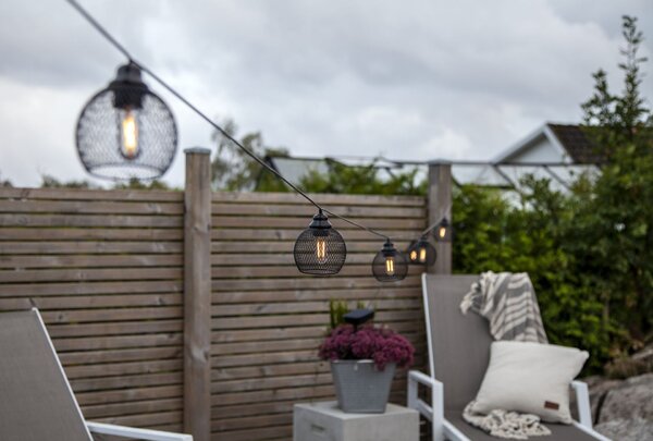 Svetelná LED reťaz na solárne napájanie Sunlight - 8 žiaroviek