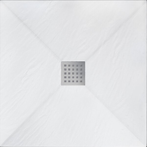 Rea White Rock, štvorcová sprchová vanička 90x90x3,5 cm, biela, REA-K5580