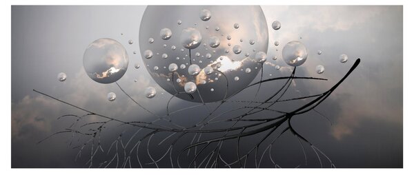 Obraz abstraktných gulí (120x50 cm)