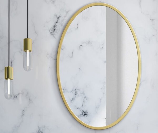Dekorstudio Okrúhle zrkadlo so zlatým rámom Ø80 cm