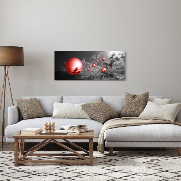 Obraz červených gulí (120x50 cm)