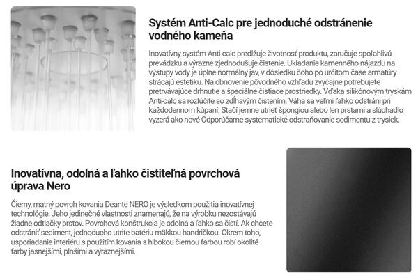Deante Arnika, sprchová súprava pod omietku s pákovou batériou a krabicovým montážnym systémom BOX, čierna matná, BXYZNQAM