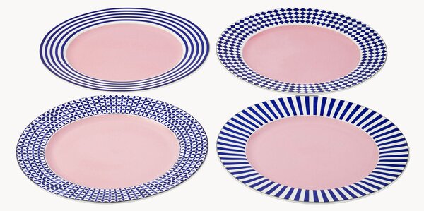 Porcelánové plytké taniere Aunty, 4 ks