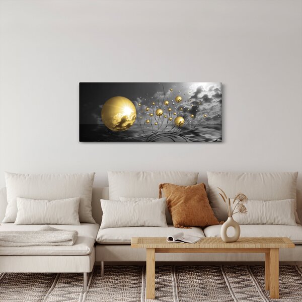 Obraz okrových gulí (120x50 cm)