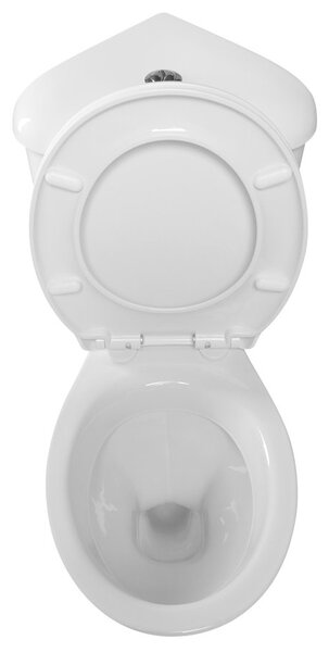 Aqualine Aqualine, CLIFTON Rohový WC kombi misa s nádržkou vrátane splachovacej súpravy, biela, FS1PK