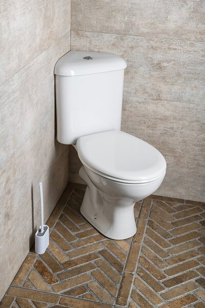 Aqualine Aqualine, CLIFTON Rohový WC kombi misa s nádržkou vrátane splachovacej súpravy, biela, FS1PK