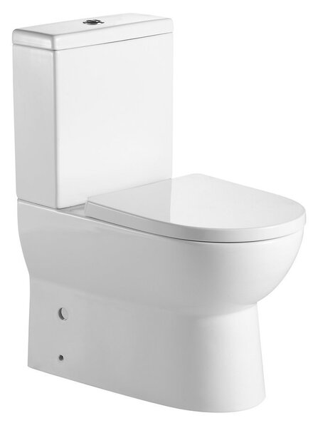 Aqualine Sapho, JALTA RIMLESS WC kombi misa s nádržkou vrátane splachovacej súpravy, spodný/zadný, PB103RW