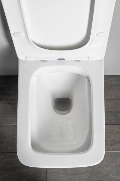 Sapho Sapho, PORTO závesná WC misa, Rimless, 36x52 cm, biela