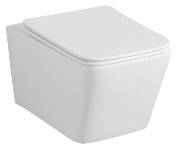 Sapho Sapho, PORTO závesná WC misa, Rimless, 36x52 cm, biela