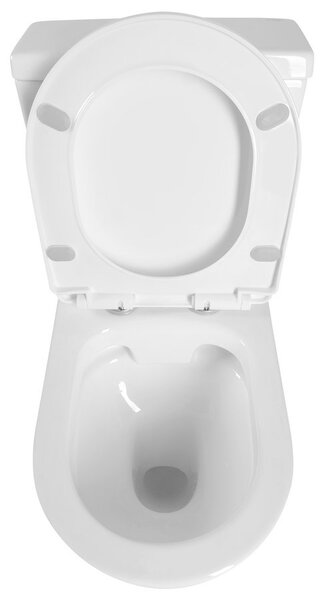 Aqualine Sapho, JALTA RIMLESS WC kombi misa s nádržkou vrátane splachovacej súpravy, spodný/zadný, PB103RW