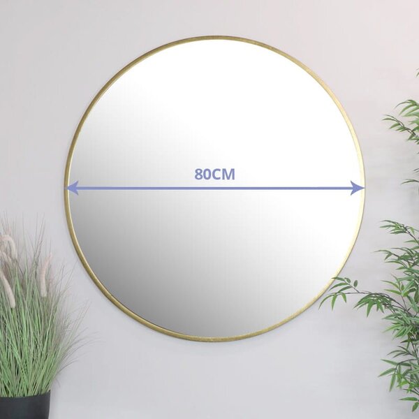 Dekorstudio Okrúhle zrkadlo so zlatým rámom Ø80 cm