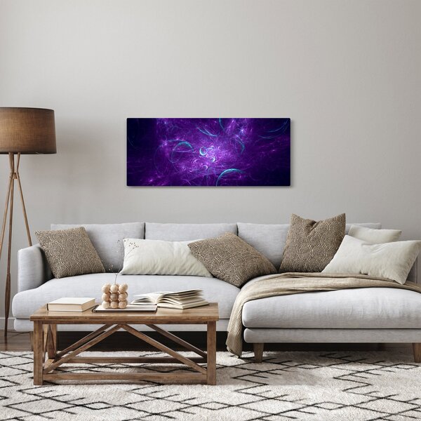 Obraz modernej modrej abstrakcie (120x50 cm)