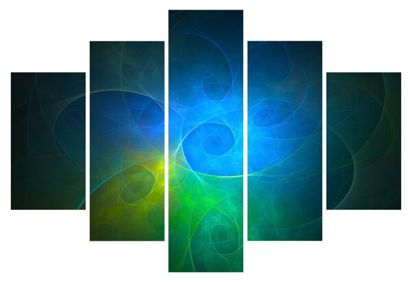 Obraz modrej abstrakcie (150x105 cm)