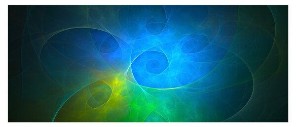 Obraz modrej abstrakcie (120x50 cm)