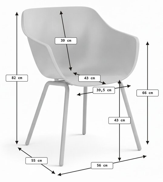 Jedálenská stolička HARTMAN IRIS RONDO, čierna
