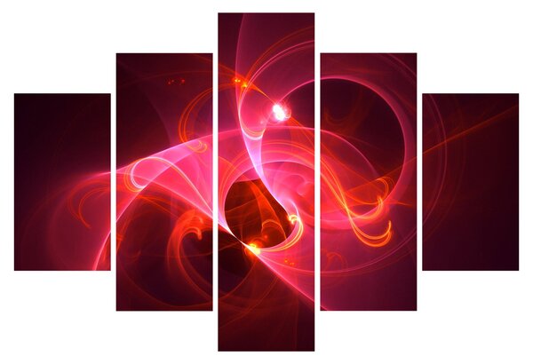 Moderný obraz ružovej abstrakcie (150x105 cm)
