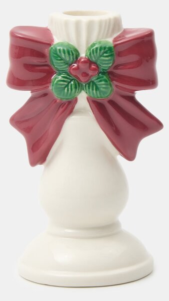Sinsay - Porcelánový svietnik s vianočným motívom - biela