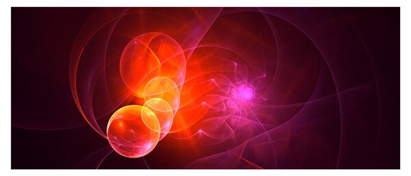 Moderný obraz ružovej abstrakcie (120x50 cm)