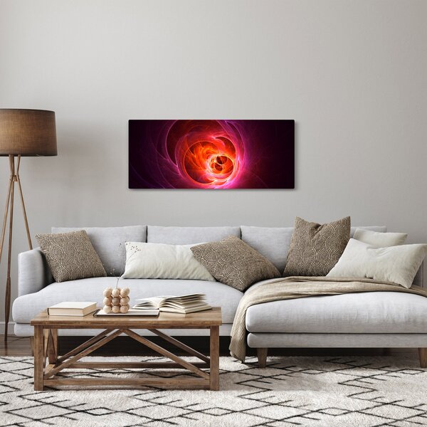 Moderný obraz ružovej abstrakcie (120x50 cm)