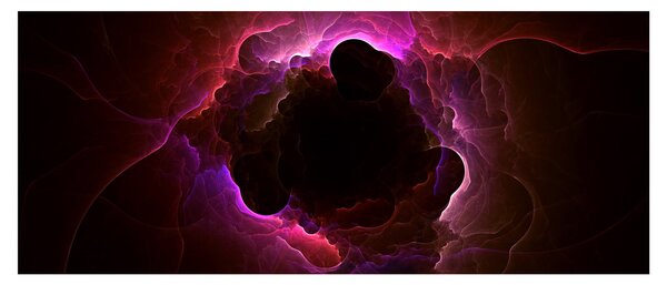 Obraz - abstrakcie mraku (120x50 cm)