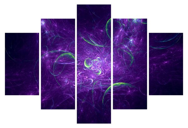 Obraz - fialová abstrakcia (150x105 cm)