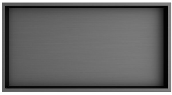 Polysan Polysan, INSERTA zapustená polica do obkladu, 510x270mm, nerezova ocel, gun metal, 1301-53B