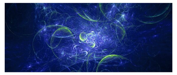 Obraz - modrá abstrakcia (120x50 cm)