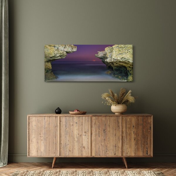 Obraz - morský útes (120x50 cm)