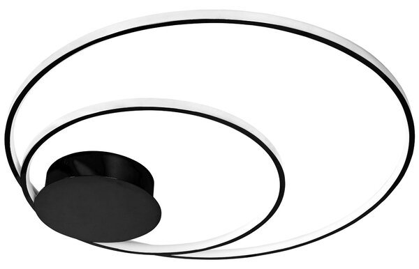 Toolight - LED stropné svietidlo + diaľkové ovládanie APP802-C, čierna, OSW-09751